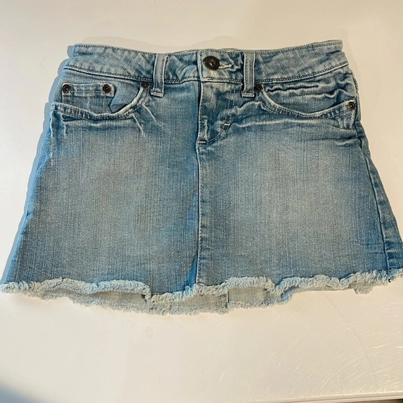 rickers vintage Other - 3/$20 Vintage Rickers Girls Denim Mini Skirt Distressed Frayed Hem Size 7R